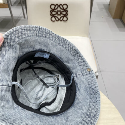 Prada new washed old denim bucket hat - Image 9