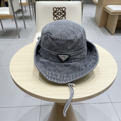 Prada new washed old denim bucket hat - Image 8