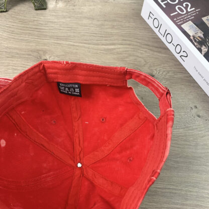 Balenciaga letter print distressed baseball cap - Image 9