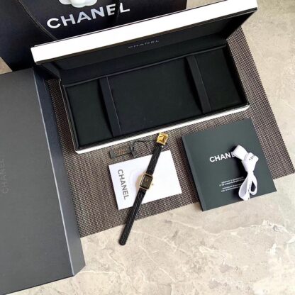 Chanel Black Gold Sugar Cube Women's Quartz Watch - Image 8