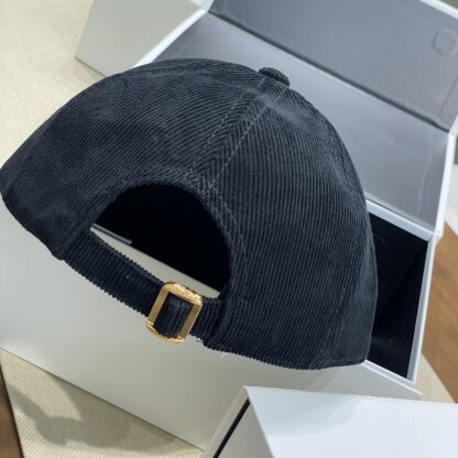 Celine autumn and winter logo corduroy baseball cap - Image 9
