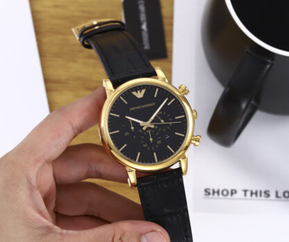 Armani Classic Black Gold Multifunctional Fashion Watch - Image 8