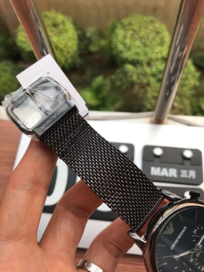 Armani Blue Face Three-Eye Chronograph Watch - Image 9