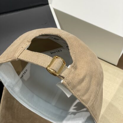Celine autumn and winter logo corduroy baseball cap - Image 9