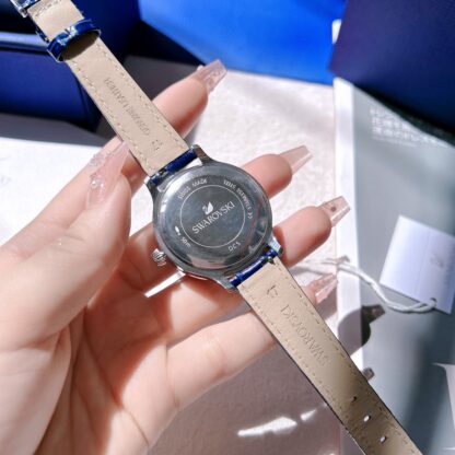 Swarovski Sky Moon Phase Quartz Leather Watch - Image 8