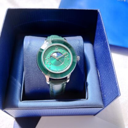 Swarovski Sky Moon Phase Quartz Leather Watch - Image 9