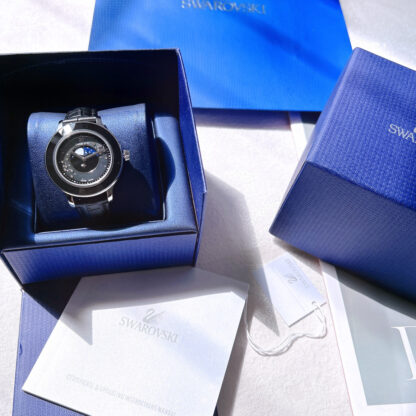 Swarovski Sky Moon Phase Quartz Leather Watch - Image 9