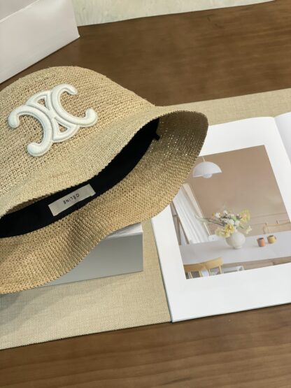Celine raffia woven straw hat - Image 9