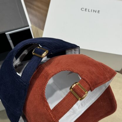 Celine autumn and winter logo corduroy baseball cap - Image 9