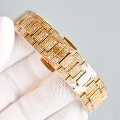 Patek Philippe 7118 Women's Nautilus Full Diamond T-Brick Double Limited Edition Watch - Image 9