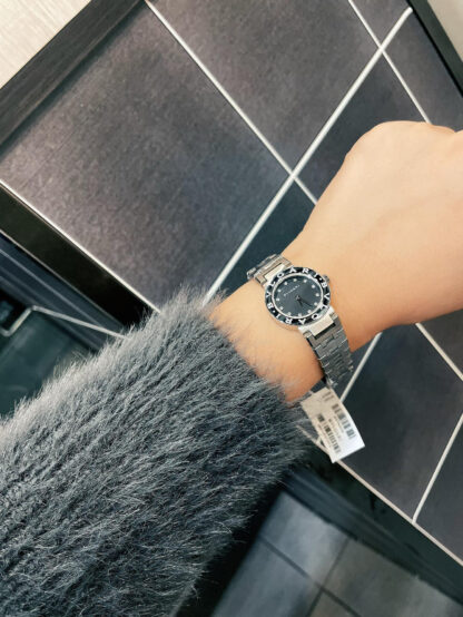Bulgari Black and Silver Classic Watch - Image 8