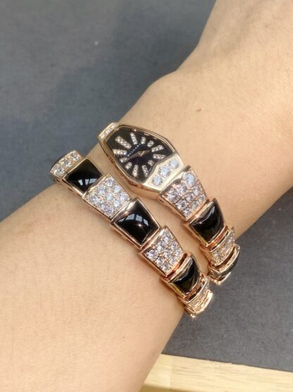 Bulgari Rose Gold Two-Circle Snake Watch - Image 9