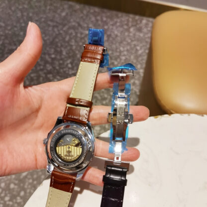 Rolex genuine leather strap + double push butterfly buckle - Image 9
