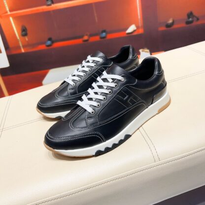 Hermès Paris catwalk simple classic black and white casual shoes - Image 9