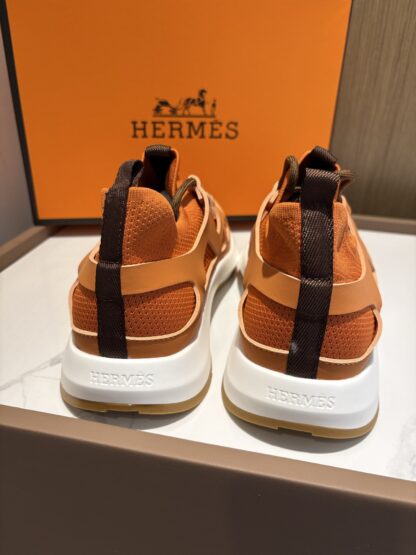 Hermes orange stylish simple casual sports shoes - Image 9