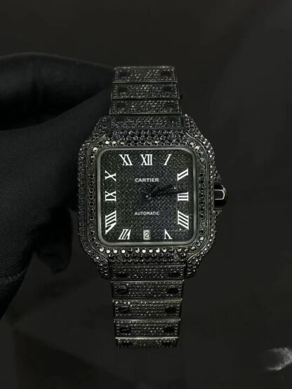 Cartier Santos Black Warrior Mechanical Watch - Image 9