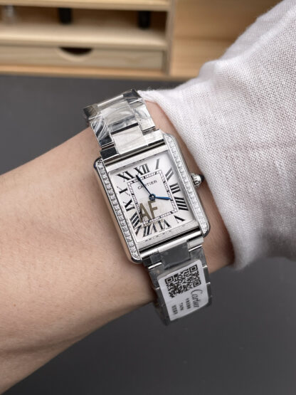 Cartier Tank Series Diamond Bezel Watch - Image 8