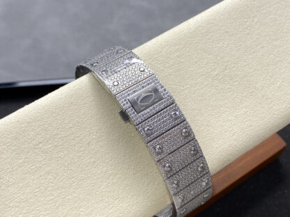 Cartier Santos hollow full diamond series mechanical watch - Image 8