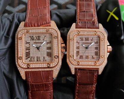 Cartier Santos Diamond Series Mechanical Watch - Image 8