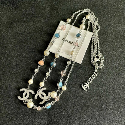 Chanel Love Double C Double Layer Necklace - Image 7