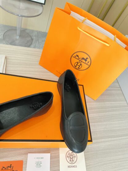 Hermès black spring classic trend pure handmade loafers - Image 8