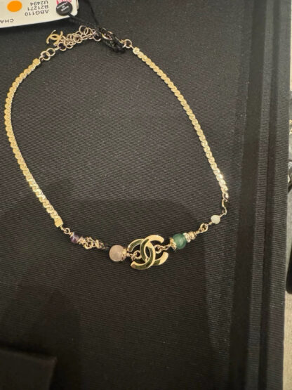 Chanel multi-gemstone double c necklace - Image 9