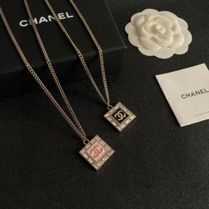Chanel Square Double C Necklace - Image 7
