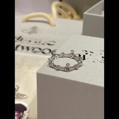 Vivienne Westwood Round Diamond Bamboo Saturn Ring - Image 9