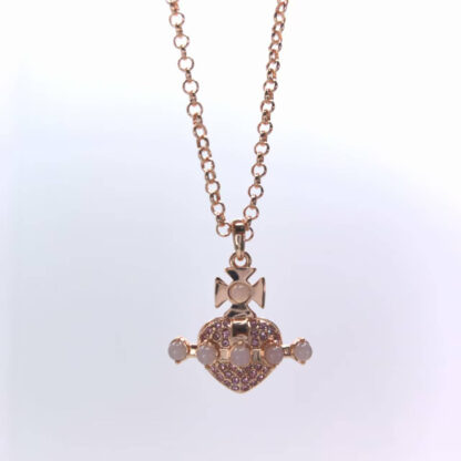 Vivienne WestwoodOONA Heart Pearl Saturn Necklace - Image 9