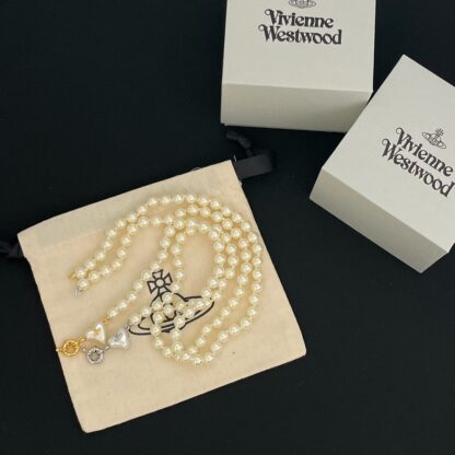 Vivienne Westwood Heart Pearl Necklace - Image 9