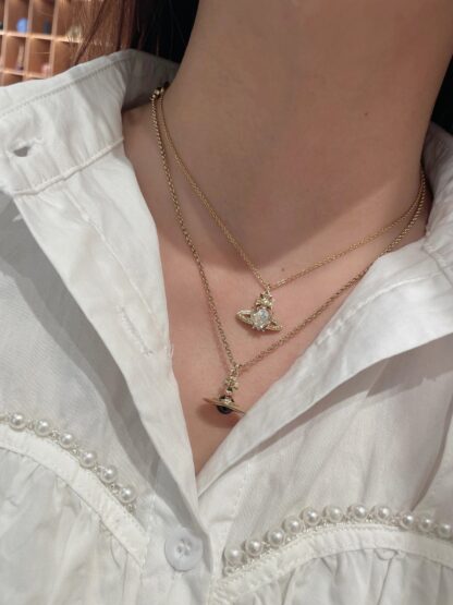 Vivienne Westwood classic shining earth star ring necklace - Image 9