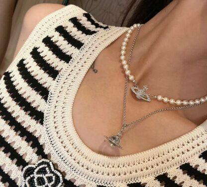 Vivienne Westwood three-dimensional transparent Saturn necklace - Image 9