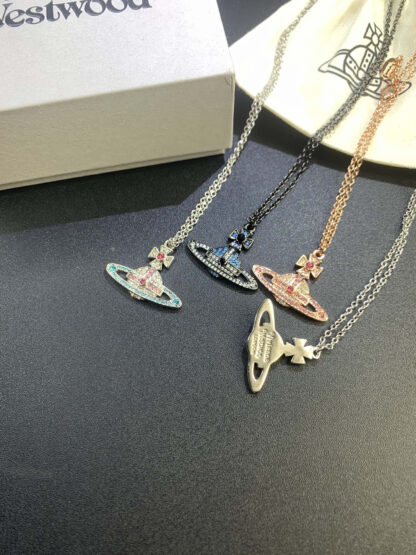 Vivienne Westwood Saturn full diamond necklace - Image 8