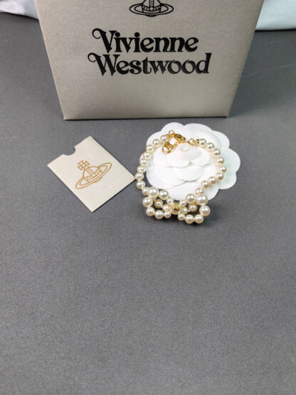 Vivienne Westwood Bow Pearl Bracelet - Image 9