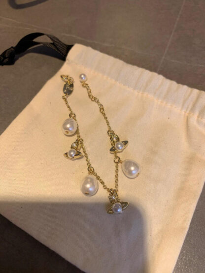 Vivienne Westwood Classic Sparkling Saturn Ring Bracelet - Image 9