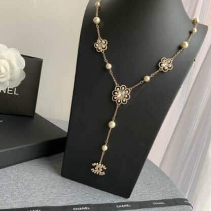 Chanel Tassel Flower Pendant Sweater Necklace - Image 9
