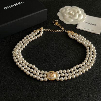 Chanel three-layer pearl exquisite necklace - Image 6