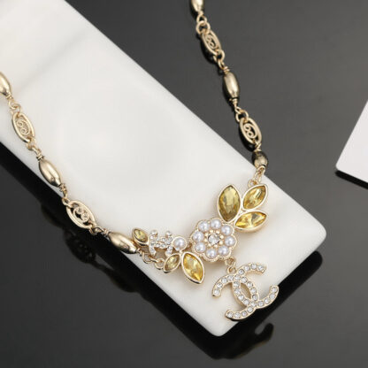 Chanel Camellia Gold Necklace - Image 6