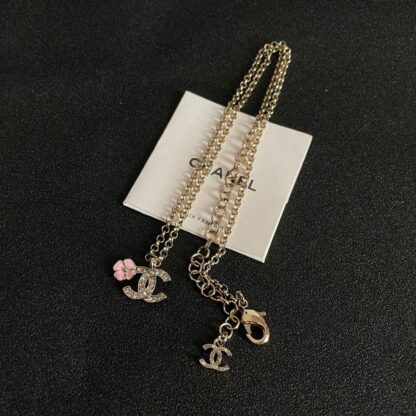 Chanel Camellia Double C Necklace - Image 7