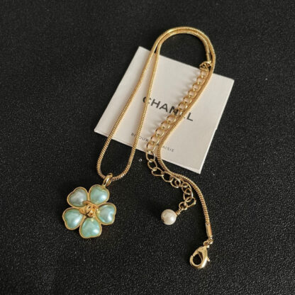 Chanel Camellia Double C Necklace - Image 7
