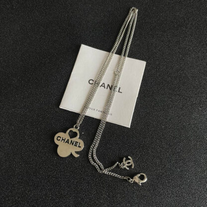 Chanel Camellia Letter Necklace - Image 7