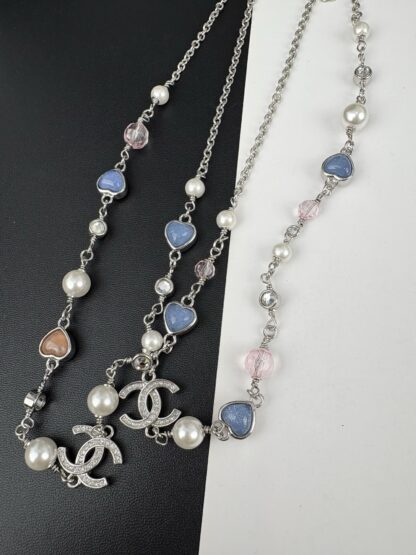 Chanel Transparent Rose Quartz Diamond Necklace - Image 9