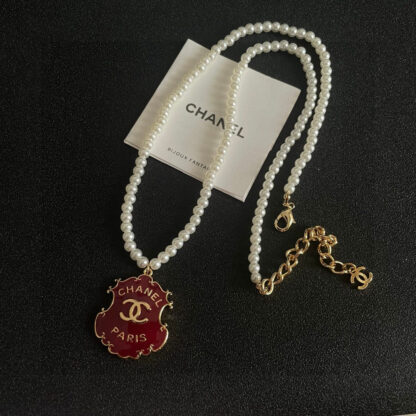 Chanel Pearl Double C Necklace - Image 7