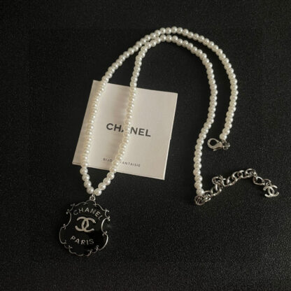 Chanel Pearl Double C Necklace - Image 7