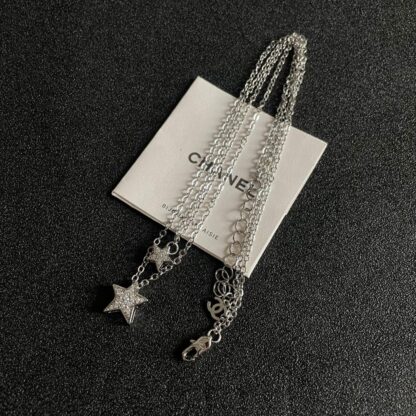 Chanel Vintage Star Letter Necklace - Image 7