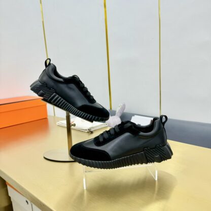 Hermes Spring and Summer Couples Black Sports Shoes - Image 9