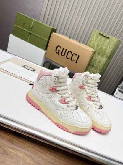 Gucci high and low top distressed sneakers