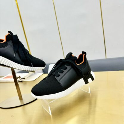 Hermes Spring and Summer Couples British Black, Orange and White Colorblock Breathable and Durable Sports Casual Shoes - Image 8