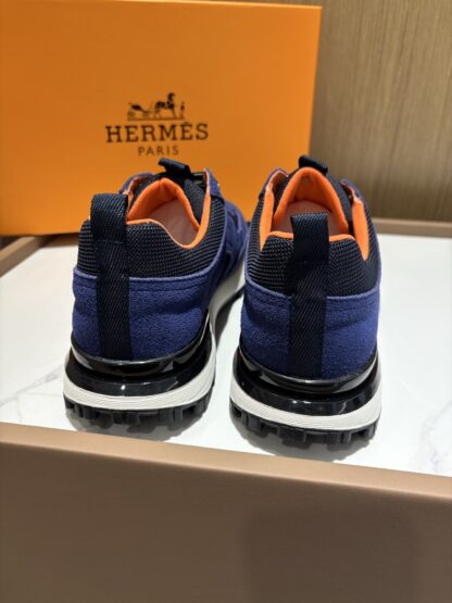 Hermès men's blue and black breathable sports shoes - Image 9