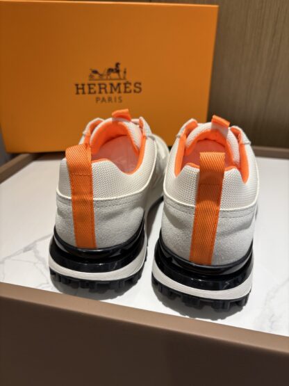 Hermès men's white and gray breathable sports shoes - Image 9